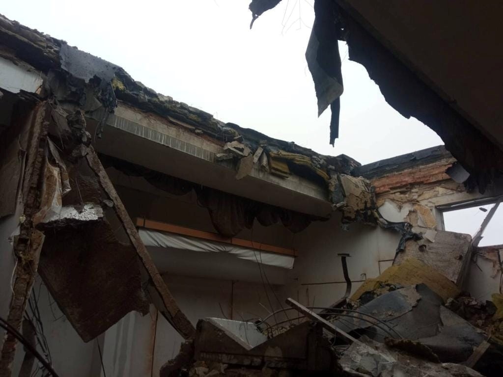 Наслідки обстрілу школи в Гуляйполі 