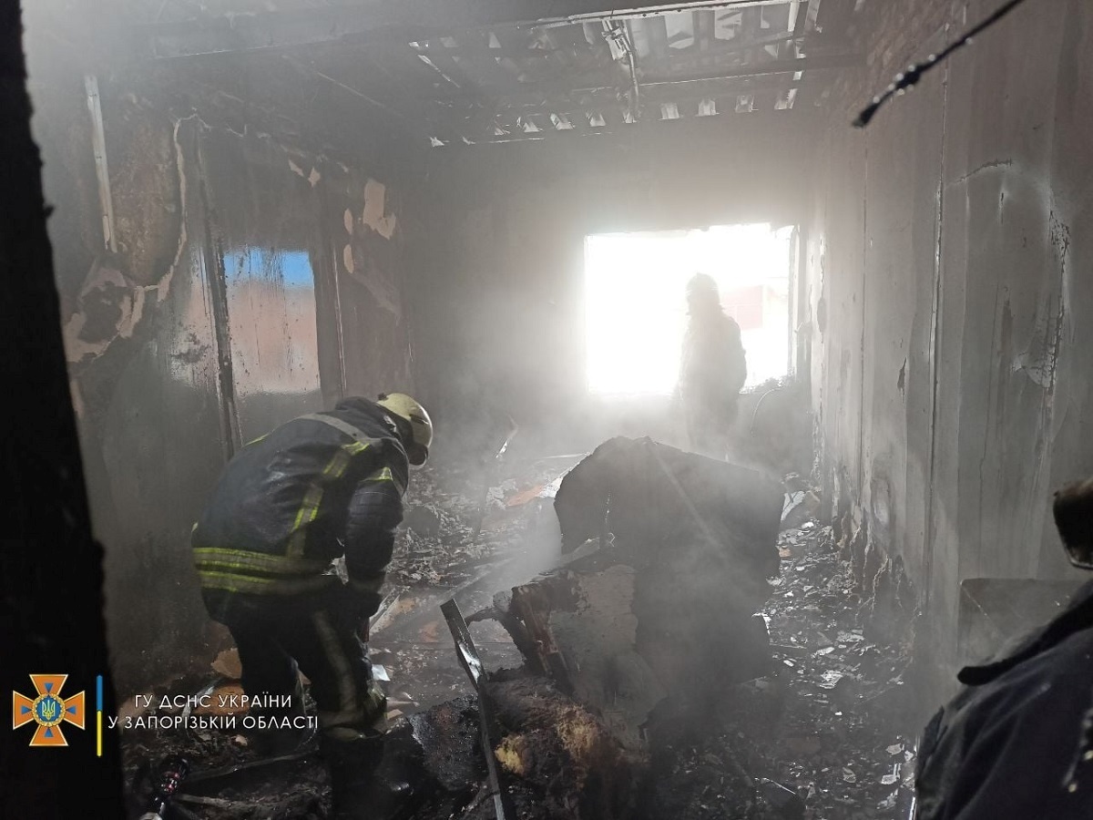 Наслідки пожежі в Оріхові