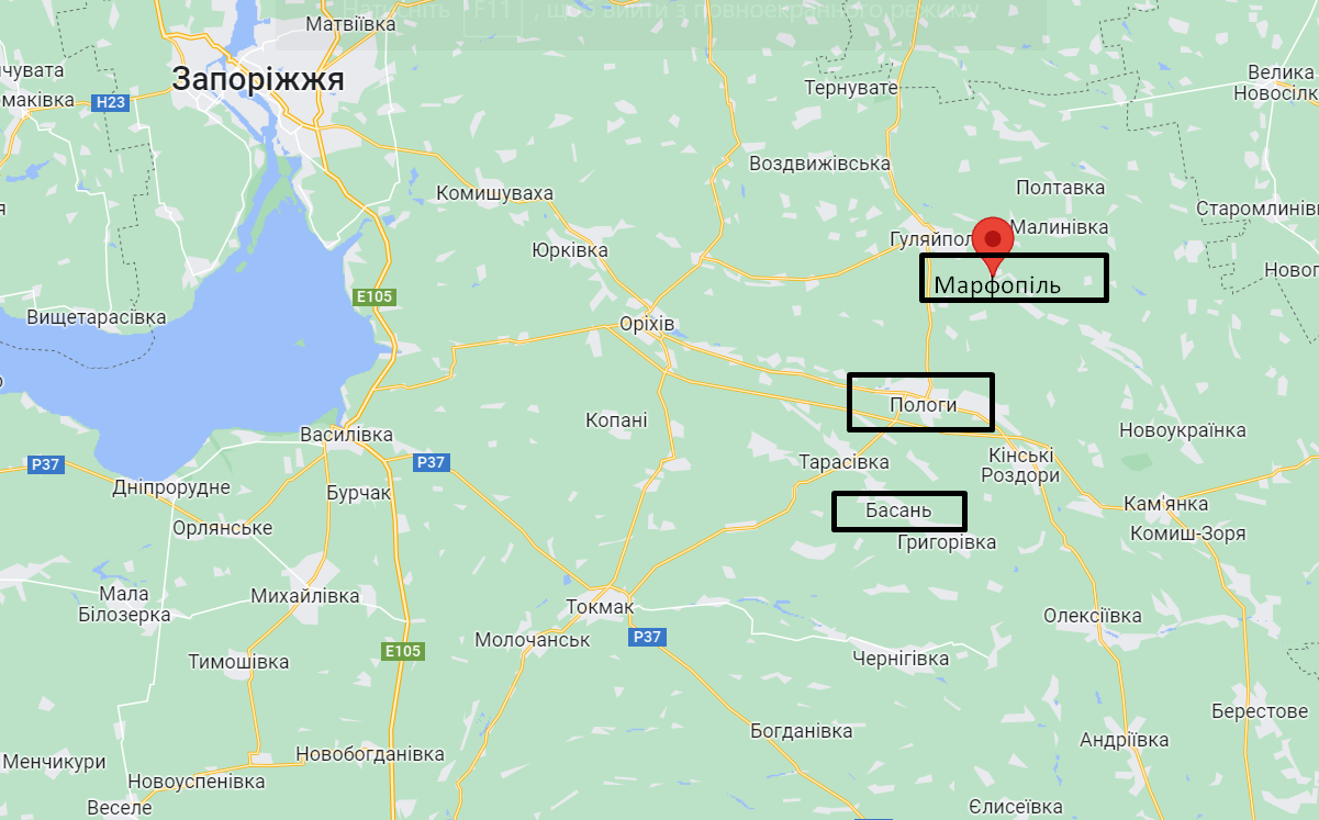 Населені пункти, де уражено техніку, на карті