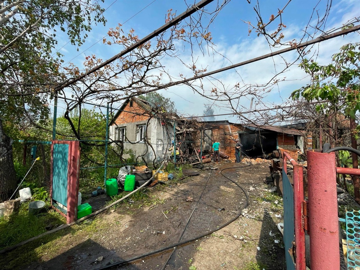 Внаслідок обстрілу росіян 14 травня 2023 року у Запорізькій області сталися пожежі