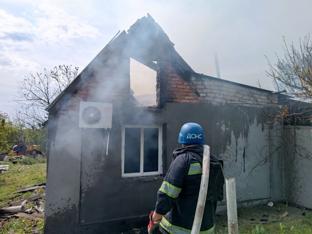 Внаслідок обстрілу росіян 14 травня 2023 року у Запорізькій області сталися пожежі
