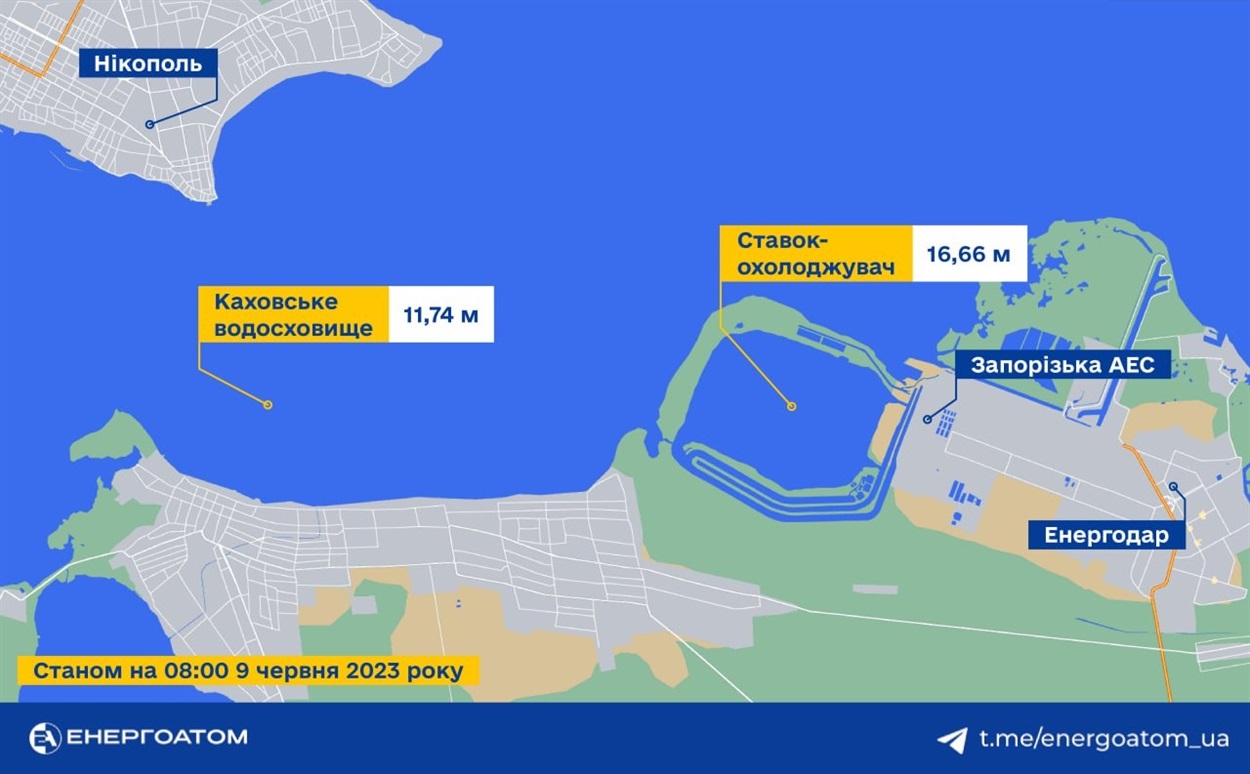 Запорізька АЕС не зможе більше закачувати воду з Каховського водосховища