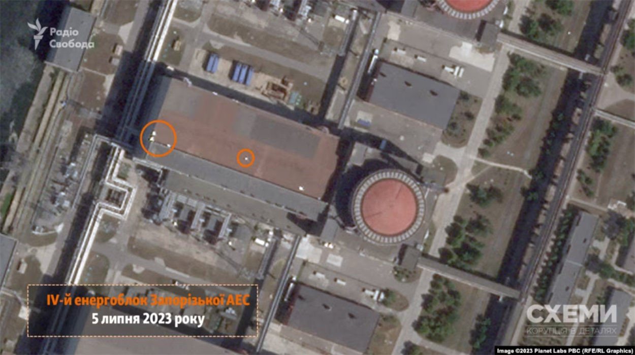 Фото дахів енергоблоків ЗАЕС від 5 липня 2023 року