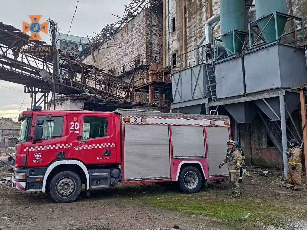Гасіння пожежі в Оріхові