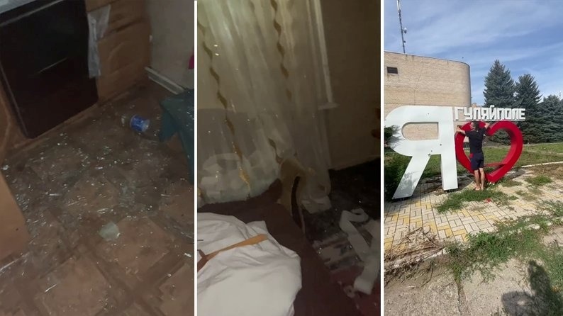 Уламки скла з вибитих шибок у квартирі подружжя у Гуйляполі